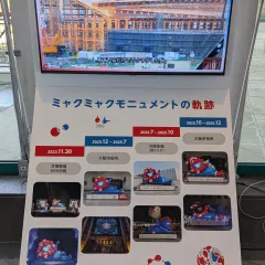 ミャクミャクモニュメント（ねそべりポーズ）の軌跡